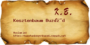Kesztenbaum Buzád névjegykártya